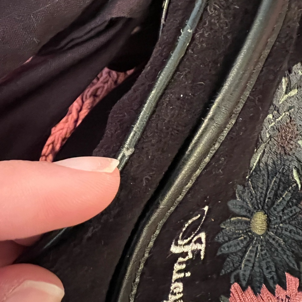 Juicy Couture Y2K Vintage Black Floral Shoulder Bag - Picture 12 of 14